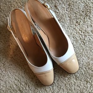 Bruno Magli Italian Two-tone Slingback Heels